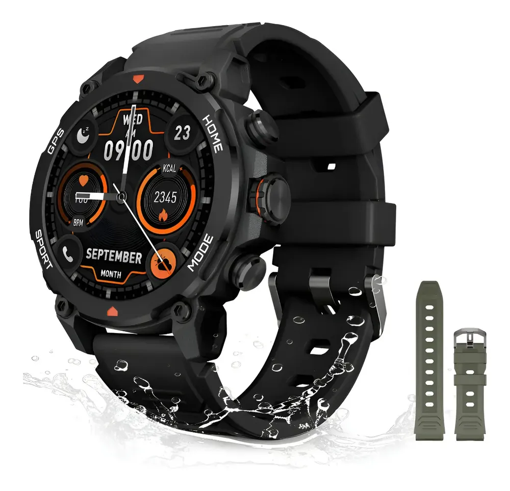 Smartwatch Esportivo Aurafit G6 com GPS e 5 ATM