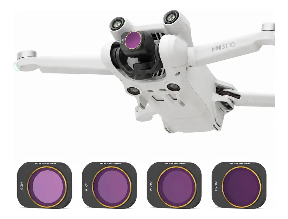 Kit 4 Filtros Lente DJI Mini 3 / Pro (ND, CPL, MCUV)
