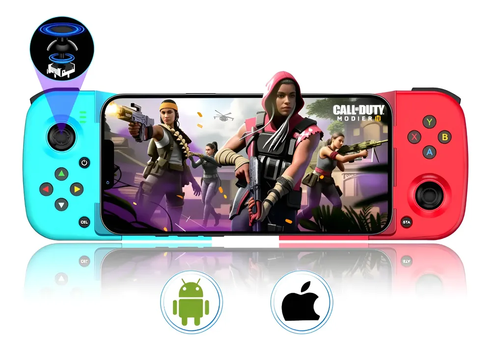 Controle Gamepad Bluetooth 5.0 para Android e iPhone