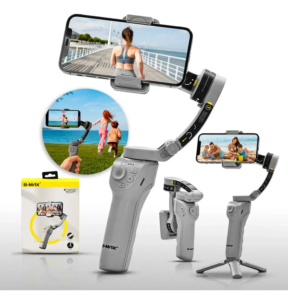 Gimbal Estabilizador 3 Eixos para Celular B-Max BMG-78 (com Tripé)